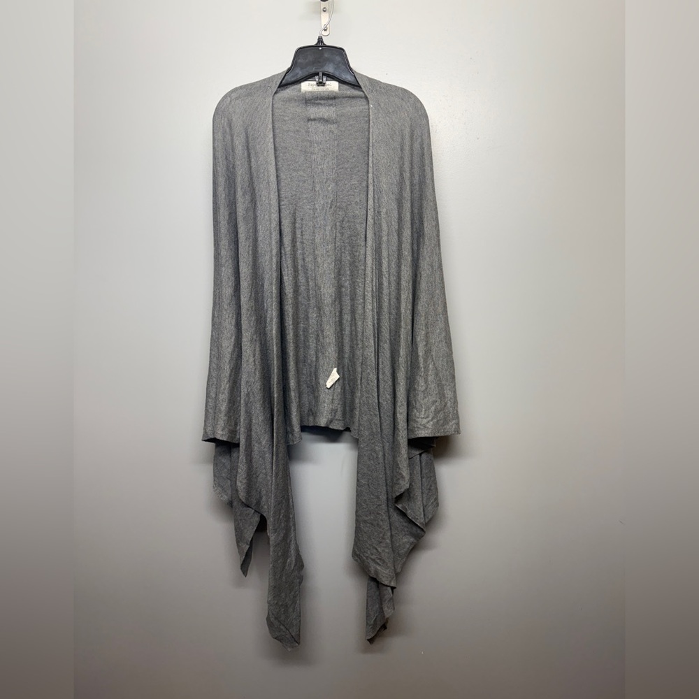 Paper Label Gray Women's Long Cardigan ONE SIZE